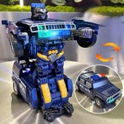 Resim 360 ° Döndürme, Projeksiyon Işıkları ve Müzik ile Dönüştürücü Elektrikli Oyuncak Araba - Otomatik Vites Özelliği, Karikatür / Film Teması - Göl Mavisi, Kırmızı, Mavi Renklerde Mevcut 