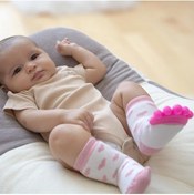 Resim BABYJEM DİŞ KAŞIYICILI HAVLU BEBEK ÇORAP(06\u002F12AY) PEMBE KALP 