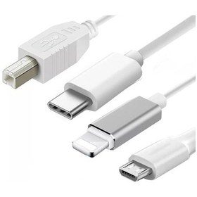 Resim 3in1 Lighting-Type-C-Micro USB Yazıcı Kablosu AL3192 