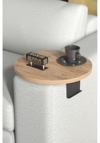 Resim Goldfalez Ayarlanabilir Dekoratif Modern Yan Sehpa Tepsi Atlantik Çam 