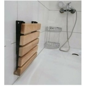 Resim Medikalcim Katlanır Ahşap Banyo Taburesi 