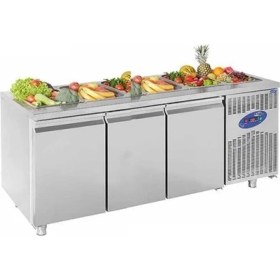 Resim CSA Karacasan 474 Lt Üç Kapılı 700'Lük Havuzlu Saladbar Buzdolabı(304 Çelik) 