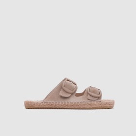 Resim TOGO Bej Süet Kadın Espadril Terlik [060039] 