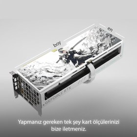Resim NieR Automata Temalı ARGB Aydınlatmalı Tüm Ekran Kartları ile Uyumlu GPU Backplate (Ekran Kartı Kapağı) - 3 Fanlı GPU Kapağı - Işıksız 