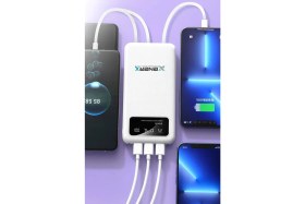 Resim Enerx ENR-P20DC 20000 Mah 2.1 Amper Dahili Kablolu Powerbank Siyah (4887) 
