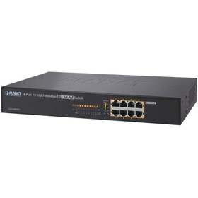 Resim Planet 13" 8-Port 10/100/1000 Gigabit Ethernet Switch with 8-Port 802.3at POE+ (240W POE Budget) 
