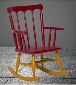 Resim Zus 293 Model 90470 Sallanan Sandalye Ahşap Retro Ayak Kutuda Sevk El Yapım Hardal Sarı 