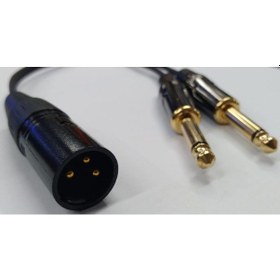 Resim Xlr Kablo - - 3 Pin Xlr Erkek - 2X 6.3 Mono Erkek - 7 Me 