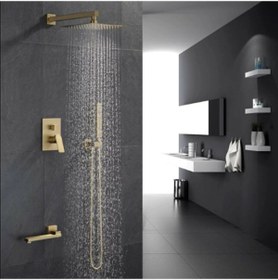 Resim OEM Banyo Duş Seti Ankastre Mat Gold Özel Seri Yeni Model 7 Yıl Garantili Ithal 