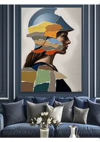 Resim Ahşap Tablo Gökkuşağı Renkli Modern Hayat Ağacı 