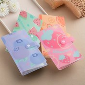 Resim 1 adet 20 sayfalık, 120 yuvalı büyük kapasiteli sevimli meyve kapaklı tırnak çıkartma saklama defteri, taşınabilir tırnak tasarım araçları için organizatör 