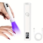 Resim 1 Adet Mini Taşınabilir LED Ekranlı El Lambası, Küçük Portatif Işık, DIY Jel Lamba 
