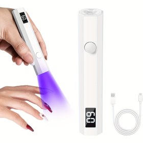 Resim 1 Adet Mini Taşınabilir LED Ekranlı El Lambası, Küçük Portatif Işık, DIY Jel Lamba 
