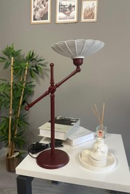 Resim Bamyum Risso Beyaz Vişne Gövde Masa Lambası Dekoratif Abajur Çocuk Odası Başucu Lambası Okuma Lambası 