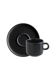 Resim Notte Hygge 2 Fincan & 2 Fincan Tabağı 4 Parça 70cc Porselen Kahv 