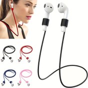 Resim 1 adet/ 2 adet for airpods için Kayıp Önleyici Askı, Boyun Askılı Yumuşak Silikon Spor Bandı, for Airpods Pro/ 1/ 2/ 3 (Siyah/ Beyaz/ Pembe/ Mavi/ Kırmızı) için Uyumlu 