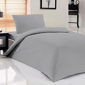 Resim Mer-Tim Pamuklu Ranforce Tek Kişilik Small Size 135x200 Nevresim Yorgan Kılıfı - Gri 