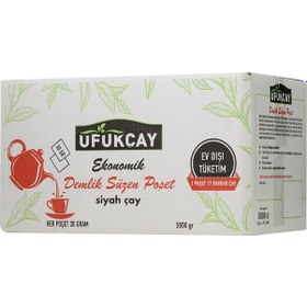 Resim Ufukçay Ekonomik EDT Siyah Süzen Demlik Poşet Çay 167 x 30 G 