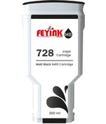 Resim FEYİNK ® HP 728 Matt Black 300 ml. Mürekkep Dolumlu Kartuş 