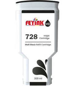 Resim FEYİNK ® HP 728 Matt Black 300 ml. Mürekkep Dolumlu Kartuş 
