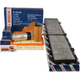 Resim Bmw E90 320d 2006-2009 177 HP Periyodik Bakım Filtre Seti Bosch Marka Yağsız 11427807177-64319313519-13717797465-13327793672 