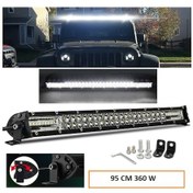 Resim Off Road Led Bar Çift Sıra 95/80/65/50 Cm Seçenek Beyaz Sarı Mod 