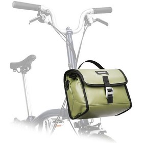 Resim Samdoo Faltbarer Fahrradlenktasche Mit Regenschutz, Umwandelbar Zu Schultertasche, 4-7l Kapazität, Mattgrün, Für Handgriffmontage Yeşil 