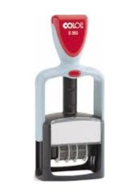 Resim Colop S360 Tarih Kaşe Tr Beyaz Kasa Siyah Keçe - 30 x 45 MM 