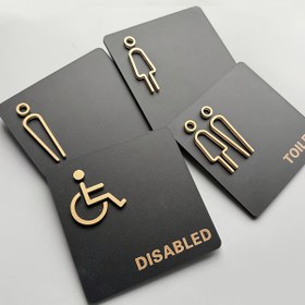 Resim 1 adet Akrilik Banyo Tabelası, Yapışkanlı Arka Yüzeyli Tuvalet Kapı Montajı, Plastik Yüzey Kurulumu, Tuvalet/Tuvalet/WC Sembolleri, Tuvalet Tanımlama | Şık Tuvalet Dekoru | Yapışkanlı Kapı Tabelası 