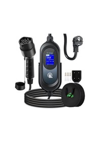 Resim Fnrıds Standlı Elektrikli Araç Şarj İstasyonu Ayarlanabilir Akım 8-16a 3,68 Kw, 6 M Dijital Ekran 