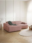 Resim S Home Design Concept Molly Mini 2 Modül Kanepe Köşe Koltuk, Sol Köşe, Fitilli Gül Kurusu 