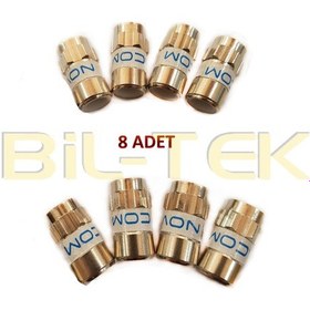 Resim Showmax 8 Çıkışlı Gold Uçlu Lnb+ 8 Adet Novacom Özel F Konnektör 