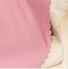 Resim Pembe Dokuma Kadife Şönil Düz Kumaş Çift Taraflı Koltuk Şalı Örtü 