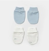 Resim Bibaby Organik Eldiven 2li Sun Lets Sail Ekru - Mavi-11149 Mavi 