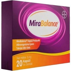 Resim Bayer Mirabalance Probiyotik İçeren Takviye Edici Gıda 20 Kapsül 