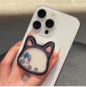 Resim E2m Magsafe Telefon Tutucu Stand Sevimli Kedi Beyaz Beyaz 