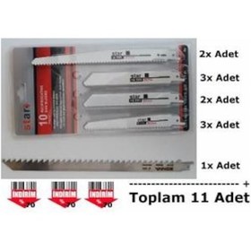 Resim Nce Kalın Dişli 11 Parça Tilki Kuyruğu Testere Seti Yüksek Karbon 