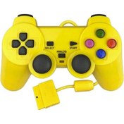 Resim Ps2 Gamepad İçin Ps2 Konsol Joystick İçin Sarı Kablolu Bt Denetleyici 