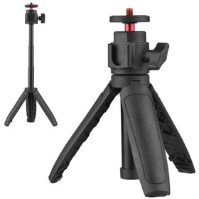 Resim Lemestar Tripod Hafif Taşınabilir Mini Tripod Uzatılabilir Tripod Standı Sapı Tutacağı Siyah 
