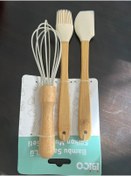 Resim ibico Bambu Saplı 3’lü Silikon Mutfak Seti 