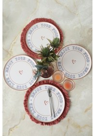 Resim Keramika Enjoy Your Food Nordic Servis Tabağı 28 Cm 4 Adet 22973 Çok Renkli 