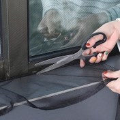 Resim 2 adet Kendinden Yapışkanlı Sineklik - Pencereler ve Kapılar için Kolay Kesilebilen Kumaş Perde, Böcek Koruması, Yapışkanlı Sekmeler ile Görünmez Tasarım, Böcek Koruması Net | Şeffaf Tasarım | Kolay Kurulum 