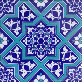 Resim Can Seramik 20*20 Cm Cç12 Iznik Çini Karo 5' Li 1 Paket 