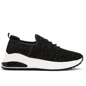 Resim Derimod Zero Kadın Siyah Bağcıklı Kalın Tabanlı Sneaker 