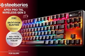 Resim SteelSeries Apex Pro TKL Wireless Gaming Klavye Gen 3 - UK 