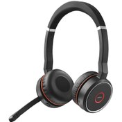 Resim Jabra Evolve 75 Duo Şarj Üniteli USB NC Kablosuz Kulak Üstü Kulaklık Jabra