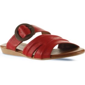 Resim Bueno Shoes Kırmızı Deri Kadın Düz Terlik 01WU7438 01WU7438 