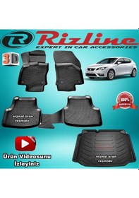 Resim Seat Leon 3D Paspas+Bagaj Havuzu Siyah Hb 2013-2020 Arası Rizline N11.27977 