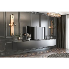Resim Givayo Milan Tv Ünitesi Duvara Monte - Ayaklı Kullanım 240 cm 