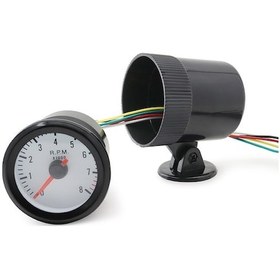 Resim Novahub Otomobil İçin Siyah Tutucu Kupa 2'' 52mm 0-8000rpm Mavi Led Devir Saati Göstergesi 